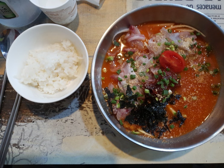  대전 이마트 트레이더스 근처(월평동) 점심) 새천년포항물회