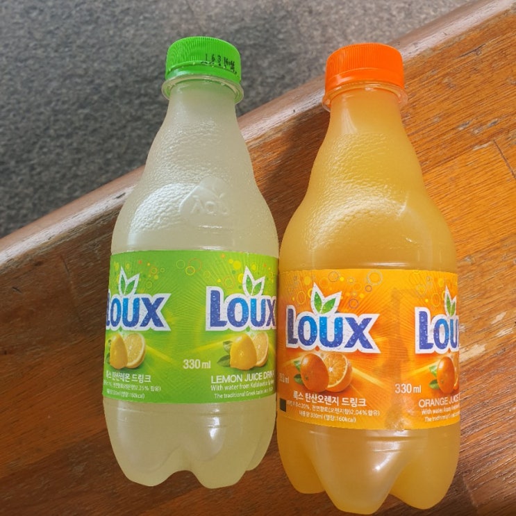  Loux 룩스 탄산음료 레몬 오렌지 드링크 편의점 음료수