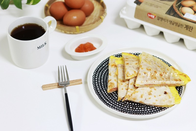 또띠아 원팬토스트, 든든한 계란요리 맛있어~ : 네이버 블로그