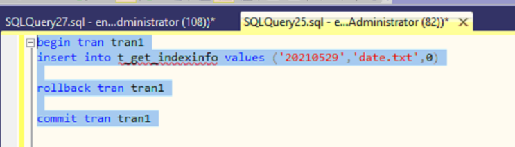  [MSSQL] Commit과 Rollback, Transaction 제어하기