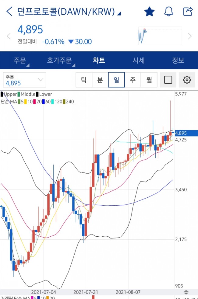 던프로토콜(DAWN) 매수! 잠복전략! 코인불장! 매매기록용