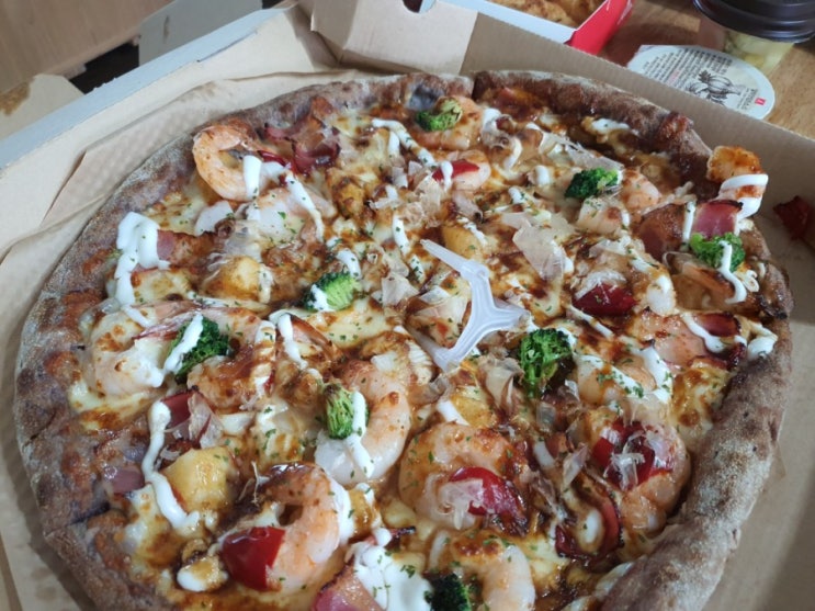  성복역맛집 풍덕천동맛집 7번가피자 수지상현점 새우피자 맛있는거 다들어갔네