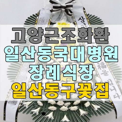 경기 고양근조화환 일산동국대병원장례식장 일산동구꽃집