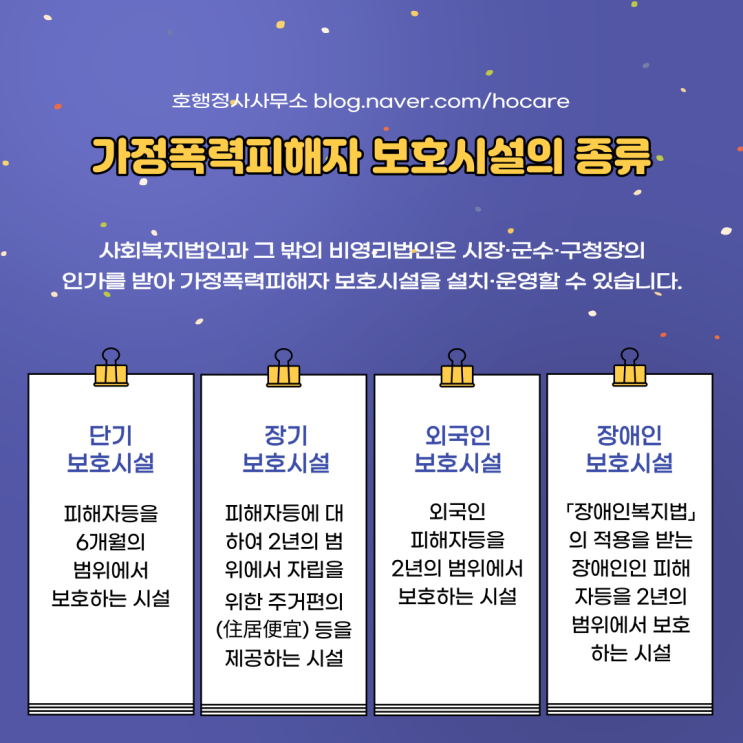  가정폭력피해자 보호시설 설치