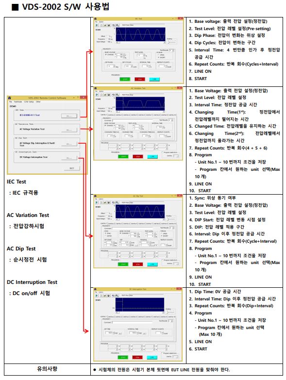  VDS-2002 소프트웨어 간단 조작