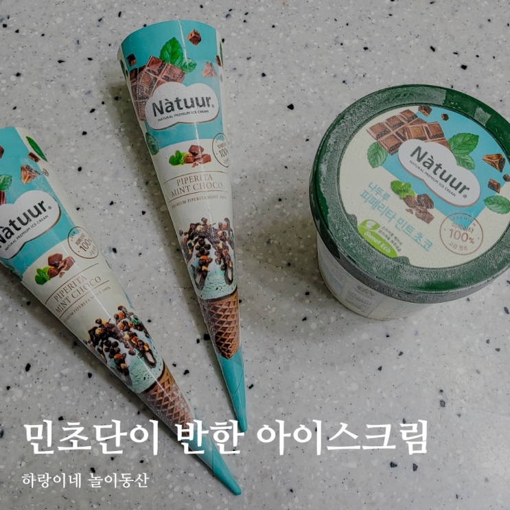  나뚜루 민초단 아이스크림 피페리타 민트초코 먹어보다