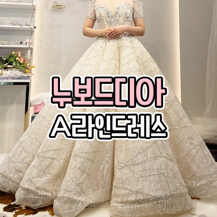  A라인비즈 웨딩드레스가 예쁜 누보드디아
