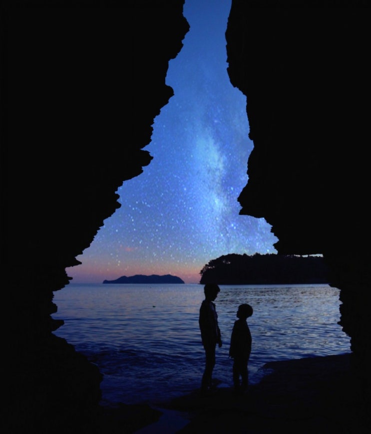 경남 고성 가볼만한곳, 상족암군립공원, 은하수배경 합성하는 방법