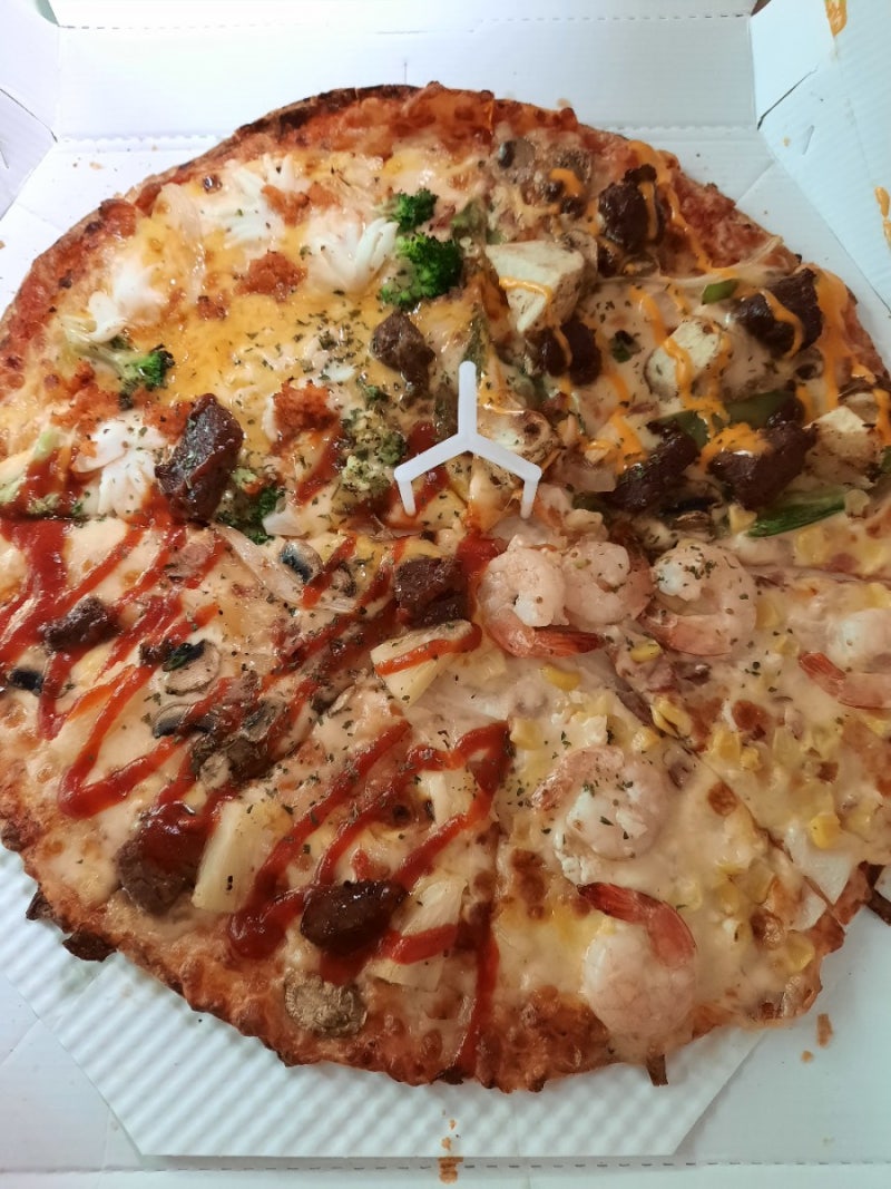 도미노 피자 블록버스터4 라지사이즈 먹었봤어요 : 네이버 블로그