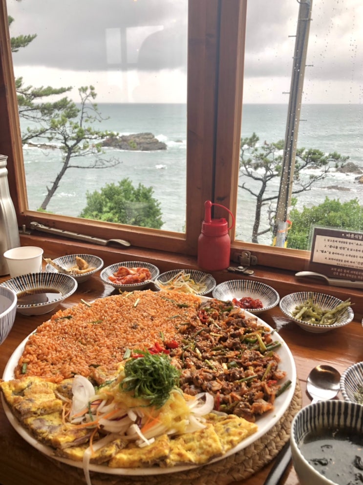  기장 바릇식당:: 오션뷰 2층 창가자리 예약팁/ 꼬막 육전 대판 솔직후기/ 기장 맛집