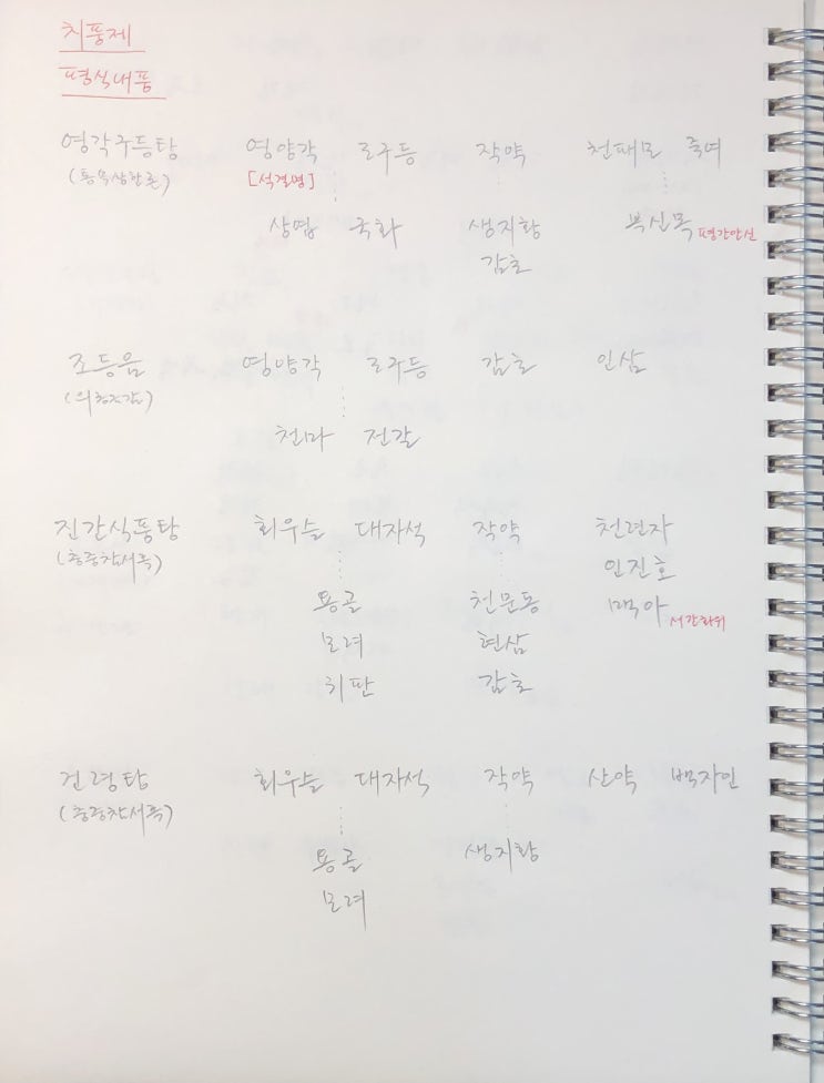  치풍제 - 평식내풍약