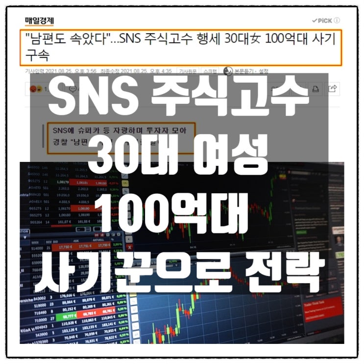  SNS 주식고수 30대 여성 100억대 사기꾼으로 전락