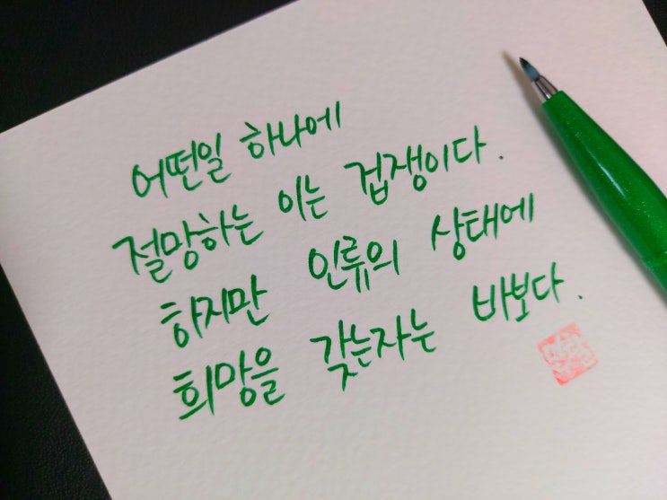  [초보 캘리그라피] 알베르 카뮈 명언 손글씨 모음