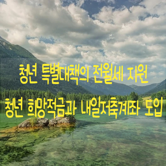  21년 청년특별대책의 청년 희망적금과 청년내일저축계좌 도입