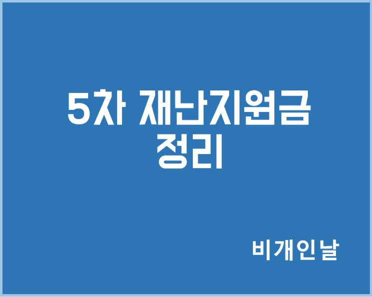  5차 재난지원금 정리 (코로나 상생 국민지원금, 소상공인 희망회복자금, 상생소비지원금 등)