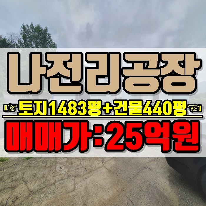  김해 공장 생림면 나전리 토지 1483평 공장 3동 440평 사무동 2동 투자용도 저렴한 매매가