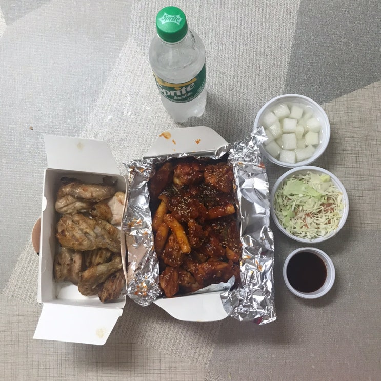  오랜만에 가야숯불치킨 지족점에서 포장해오기!