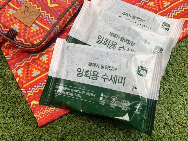  일회용수세미 조이버블 세제가 들어있는 수세미 간편하게 톡!