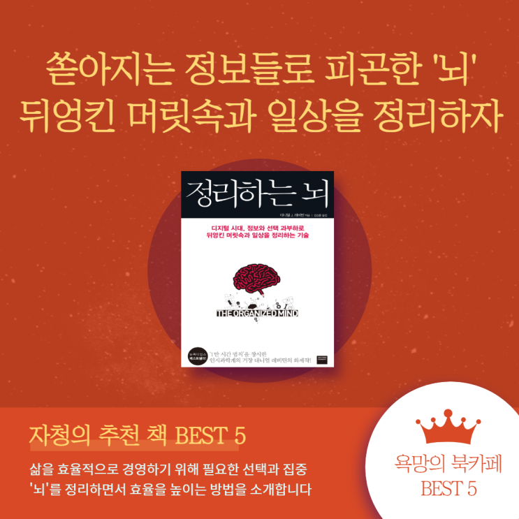  욕망의 북카페 BEST 5. '정리하는 뇌'