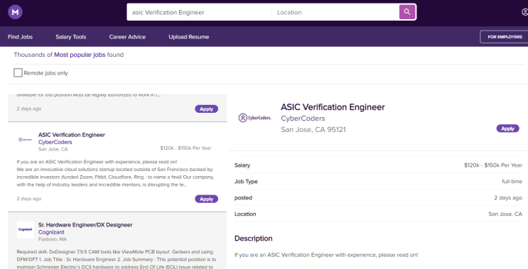 ASIC Verification Engineer 하는 일, 연봉 검증엔지니어 ASIC验证工程师职位，薪资