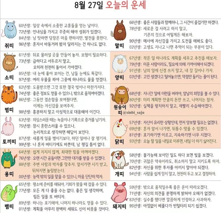 2021년 08월 27일 오늘의 운세 ! 띠별운세 ! 별자리운세! 2021년 08월 27일 오늘의 운세 ! 띠별운세 ! 별자리운세!