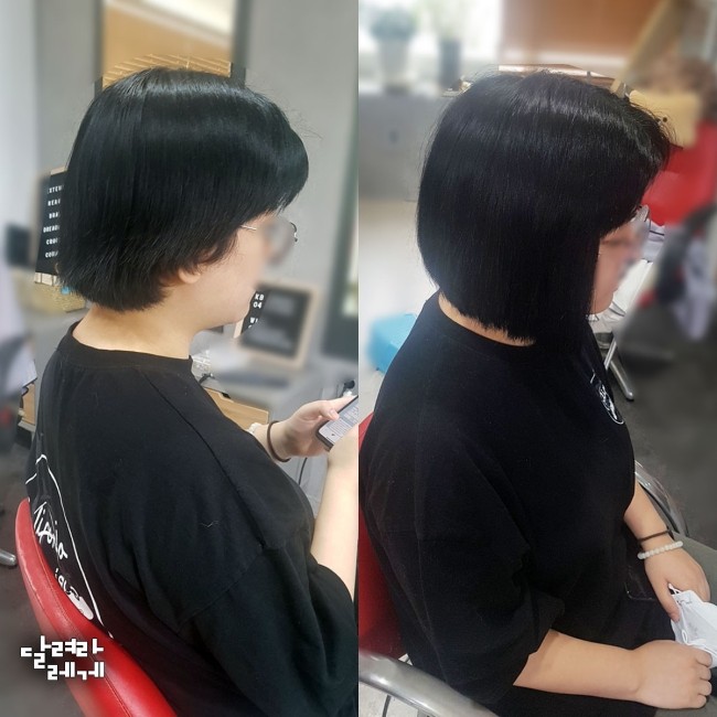  컷트에서 단발로!! 단발붙임머리 숏컷붙임머리 커트붙임머리 컷트붙임머리 짧은단발붙임머리 달려라레게~