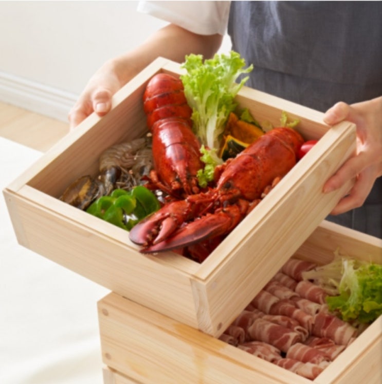  2대째 편백나무 찜기 1단 2단 3단 100% 수제작 세이로무시 편백찜기 풀세트 사각찜기