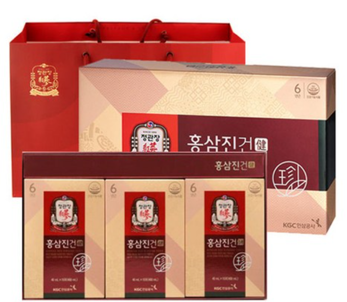  추석선물로 좋을 정관장 홍삼진건 파우치 + 쇼핑백