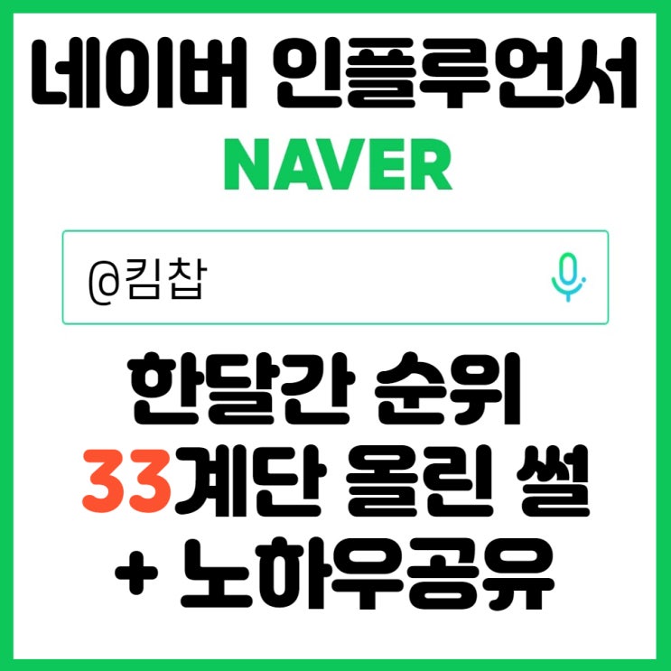  네이버 인플루언서 순위 한달간 33계단 올린 썰과 노하우, 네이버블로그수익