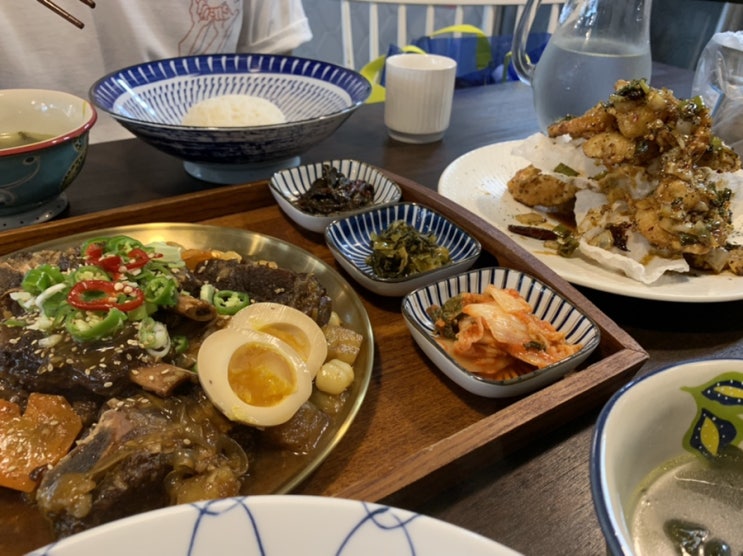 [여행 / 경주] 21.08.19 부드럽고 맛있는 소갈비찜 맛집, 꽃길만 걸으새우