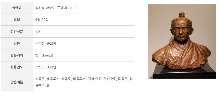  103 성인 정 하 상 바 오 로