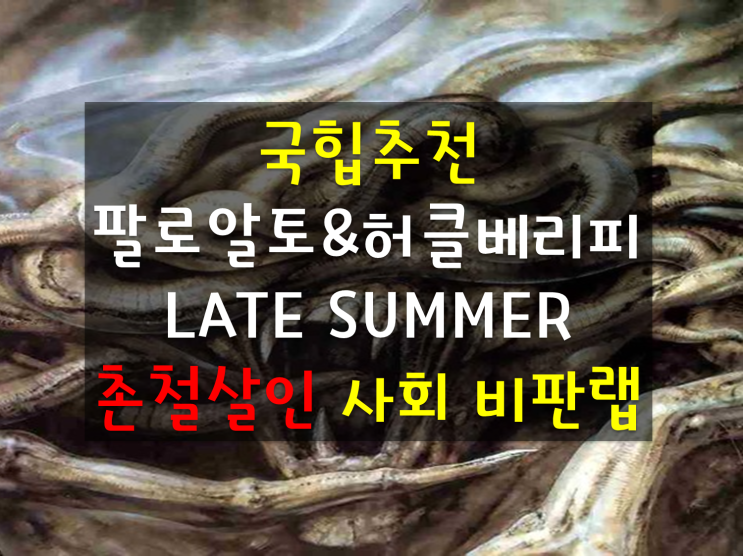 국힙추천 허클베리피&팔로알토 LATE SUMMER 가사/곡 해석, 촌철살인 사회 비판 곡 지리는 가사로 가득한 랩, 뱀새끼 우정출연!