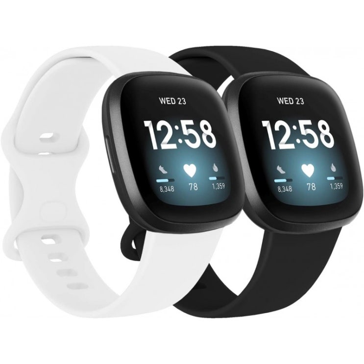 선호도 좋은 핏빗 버사(Fitbit Versa) 3 밴드 / 핏빗 센스(Fitbit Sense) 밴드(Large) 소프트 스포츠 스트랩과 호환, 1 추천해요