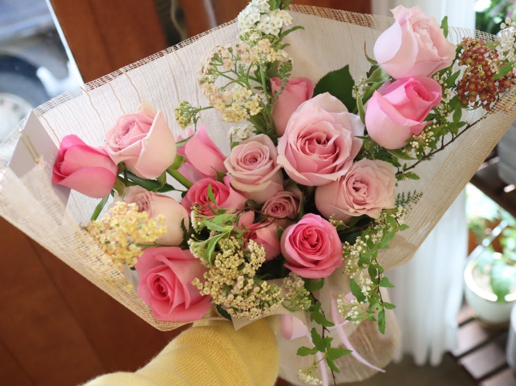 (수지꽃집) 핑크톤 꽃다발들, 예쁜꽃다발, 일요일꽃집