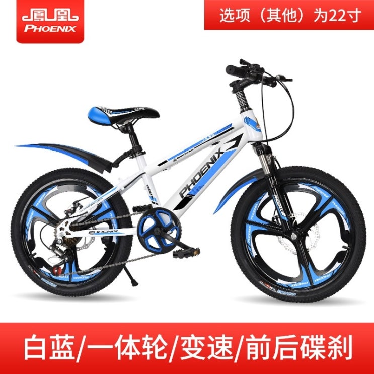 잘나가는 피닉스 어린이 자전거 디스크 브레이크 18인치 22인치 휠, 20 인치, 흰색 및 파란색 마그네슘 합금 휠 디스크 브레이크 ···