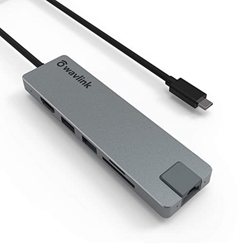 리뷰가 좋은 WAVLINK USB 3.1 기가비트 이더넷 휴대용 크기 여행 USB 3.0 허브 여행 허브 알루미늄 디자인으로 USB 3.0 허브 트램 북 프로 2017 IMAC 크