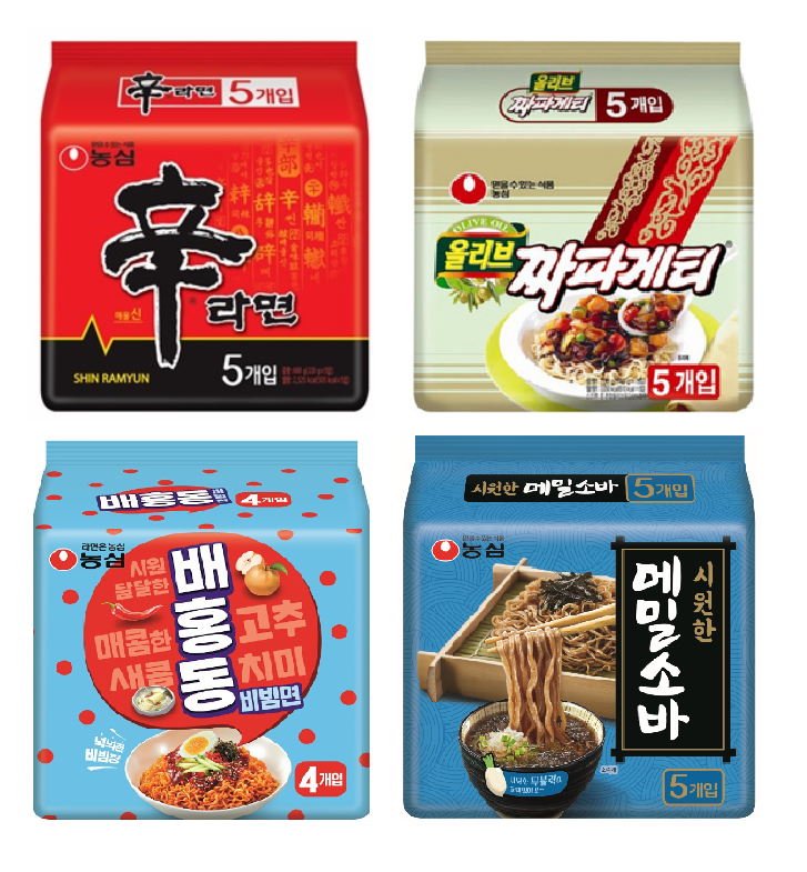 의외로 인기있는 농심 신라면 + 짜파게티 + 배홍동 비빔면 + 메밀소바 기획세트, 1세트 좋아요 의외로 인기있는 농심 신라면 + 짜파게티 + 배홍동 비빔면 + 메밀소바 기획세트, 1세트 좋아요
