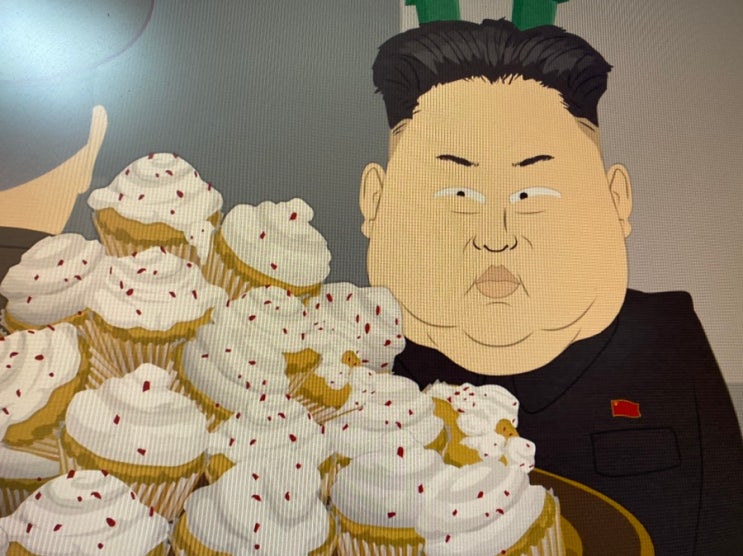 미국 애니메이션 사우스 파크에 나온 북한과 김정은 / s21e02 “내려놓아요”