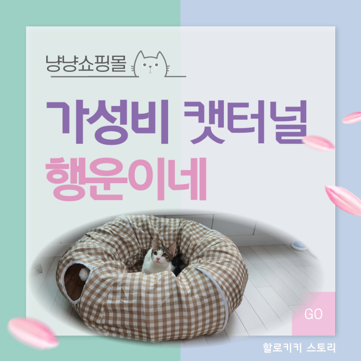 [행운이네 캣터널] 고양이용품 활용도 기호성갑, 방수기능&쿠션세트