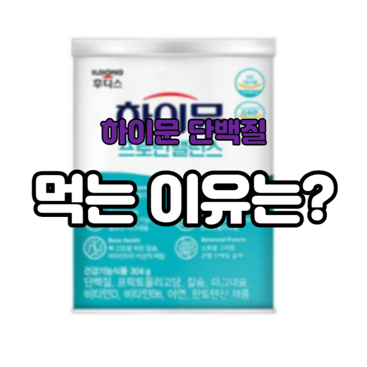  하이문 단백질 필요한 이유!!!