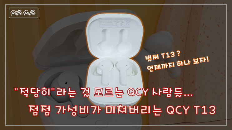  [삼성 갤럭시 버즈한텐 미안하지만 QCY는 가성비로 보여줌] 미쳐버린 가성비를 향해 달려가는 (벌써) QCY T13 구매 후기.