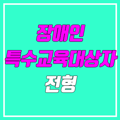 장애인 전형, 특수교육대상자 전형 알아보기 (2022학년도 전국 대학교) 장애인 전형, 특수교육대상자 전형 알아보기 (2022학년도 전국 대학교)