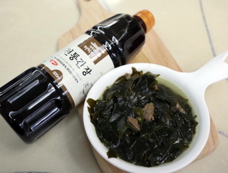  맛있는간장 운주골정학님 전통간장으로 간단요리 미역국 했어요