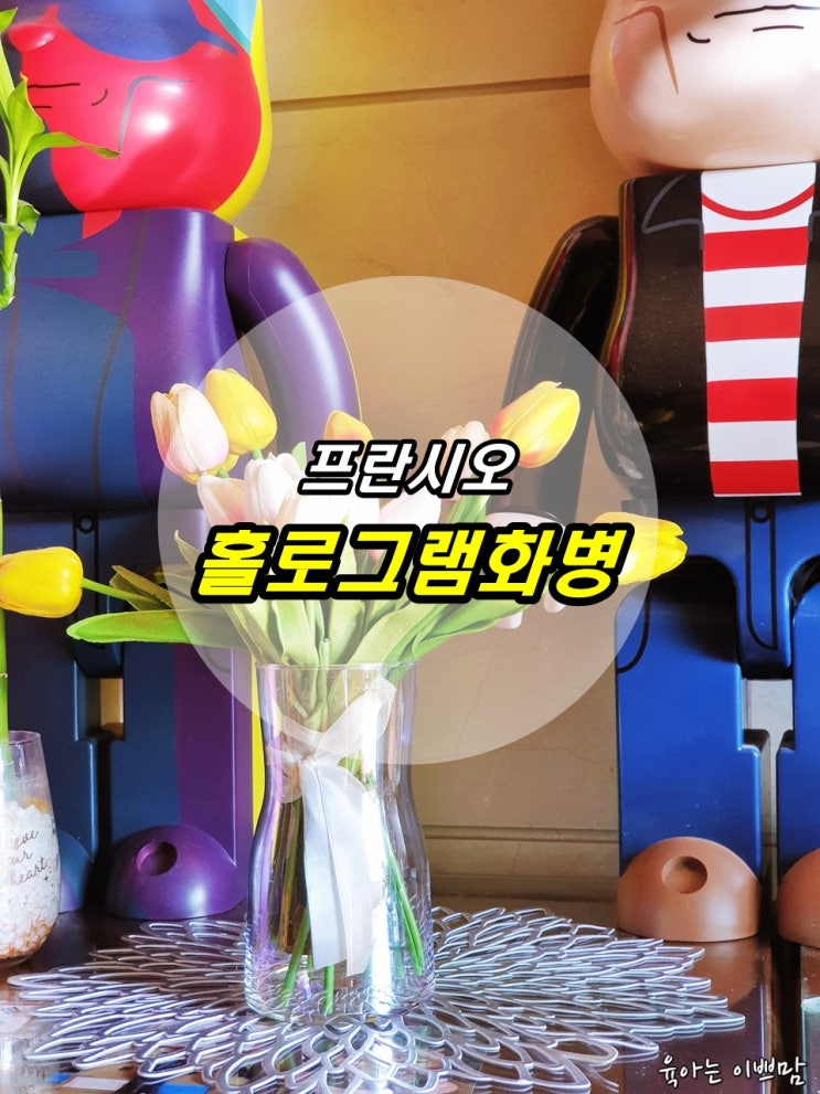  반짝임이 예쁜 프란시오 홀로그램화병, 오로라화병, 유리오브제