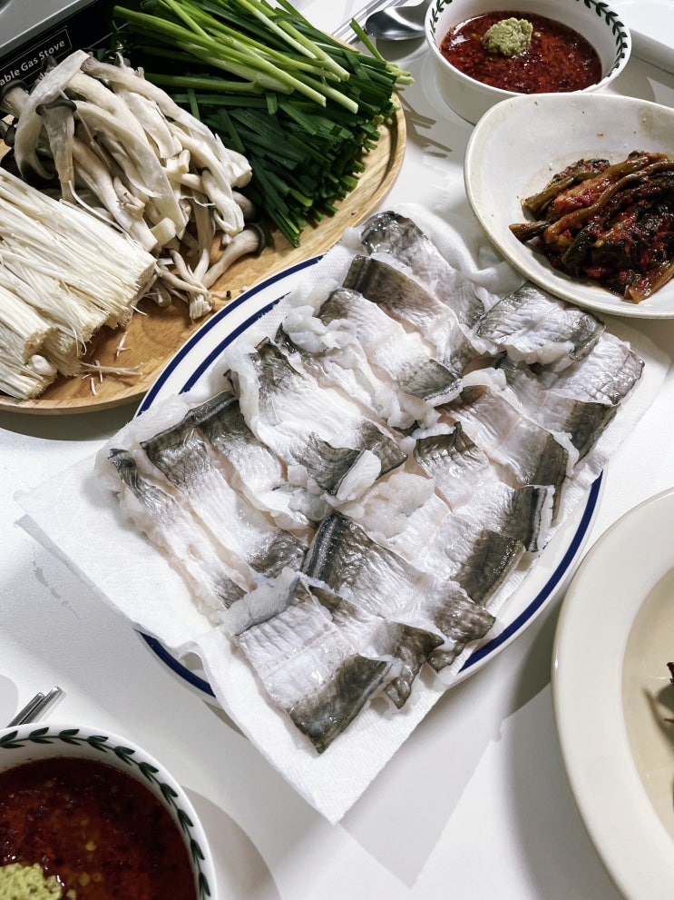 집에서 여름건강식 여수 하모샤브샤브 만들어먹기, 육수만들기 (f.시라소니유통 갯장어 택배)