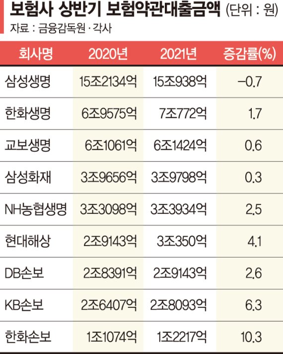 보험약관대출도 문턱 높이나