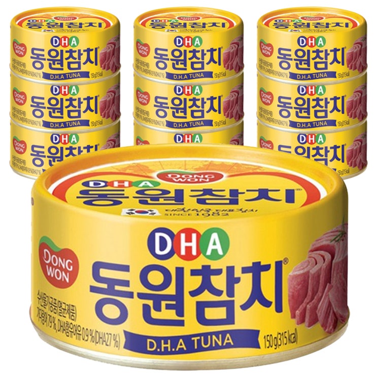 최근 많이 팔린 동원 참치 DHA 통조림, 150g, 10개 ···