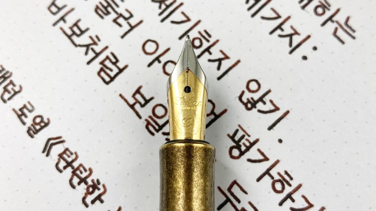  [필사] 창의성을 방해하는 요소들 (만년필 실제 사용 영상, 라반 앤틱 만년필, 고딕체)