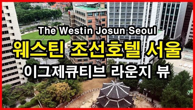 웨스틴 조선호텔 서울 20층 이그제큐티브 라운지 뷰 | 서울 중구 소공동 Korea Seoul Hotel | The Westin Josun Seoul Executive Lounge