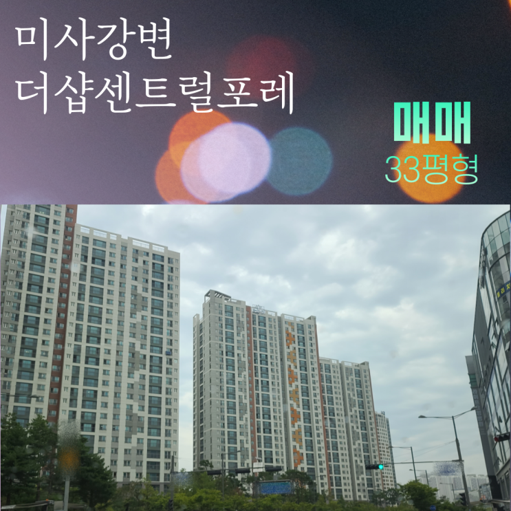 미사강변더샵센트럴포레 서울 생활권의 미사지구 아파트 매매 소개